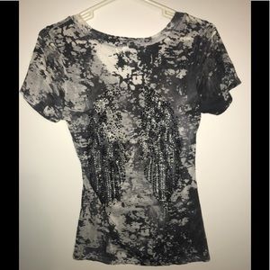 Imaginary Voyage Angel Wings Burnout Top M